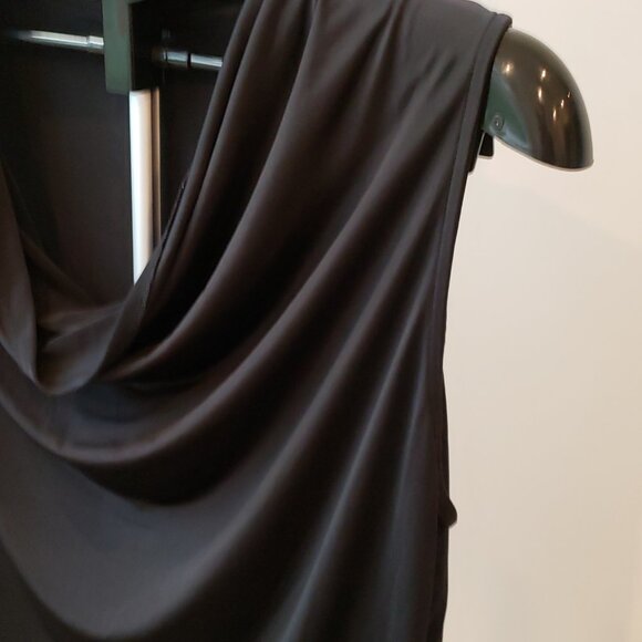 Worthington Black Draped Mock Neck Tank, Size:  XL - Picture 5 of 9